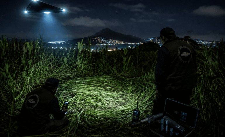 Luz misteriosa e marcas em vegetação intrigam ufólogos em Peruíbe, cidade conhecida por casos de OVNIs