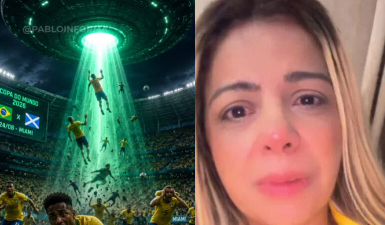 Ufo em debate: vidente prevê “abdução na Copa de 2026” durante jogo do Brasil e gera debate nas redes